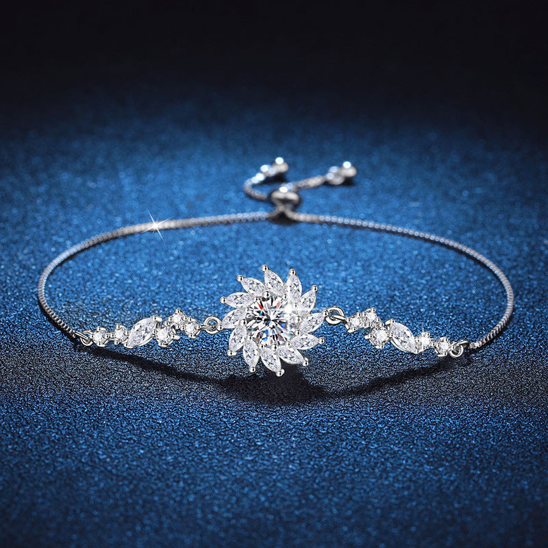 [Loran]RADIANT SUNFLOWER MOISSANITE BRACELET