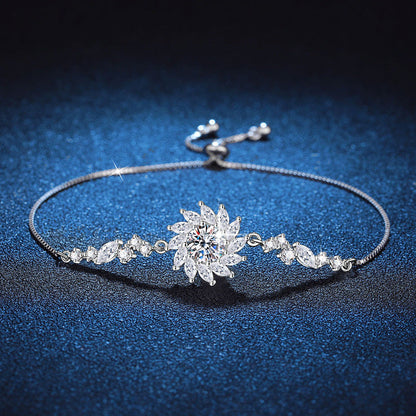 [Loran]RADIANT SUNFLOWER MOISSANITE BRACELET