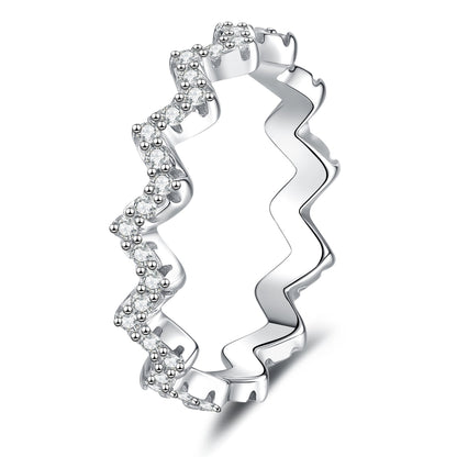 [Loran]CHIC WAVY MOISSANITE ETERNITY RING