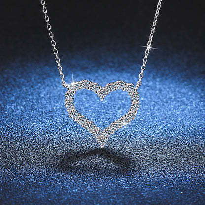 [Loran]ROMANTIC HEART MOISSANITE PENDANT NECKLACE