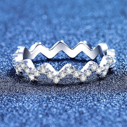 [Loran]CHIC WAVY MOISSANITE ETERNITY RING