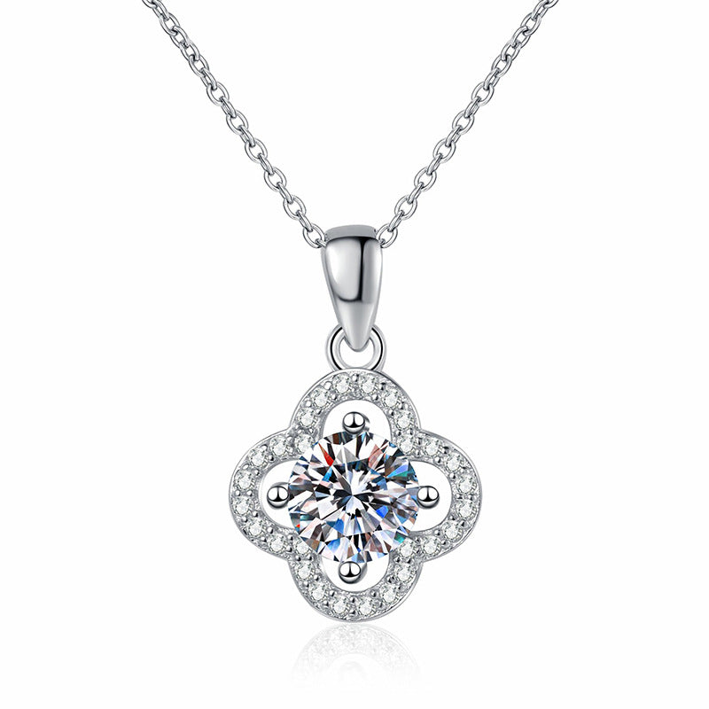 [Loran]CLASSIC CLOVER MOISSANITE PENDANT NECKLACE