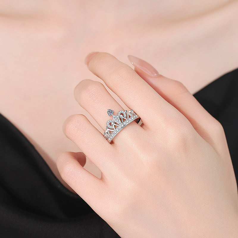 [Loran]DREAMY CROWN MOISSANITE RING - 1.2CT ELEGANT PRINCESS STYLE