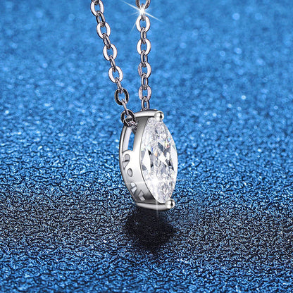 [Loran]SOPHISTICATED MARQUISE-CUT MOISSANITE PENDANT NECKLACE
