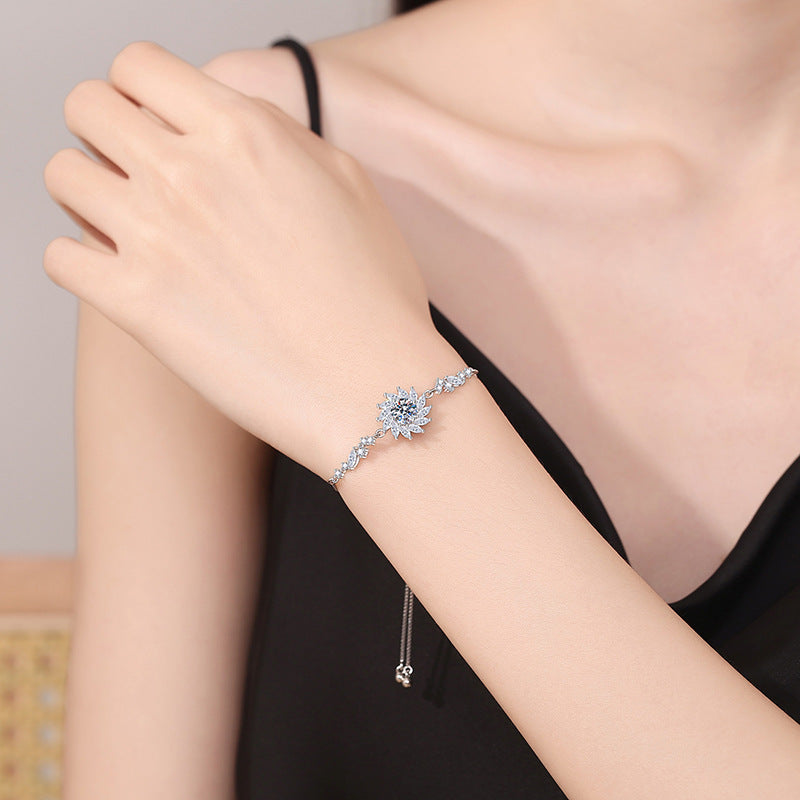 [Loran]RADIANT SUNFLOWER MOISSANITE BRACELET