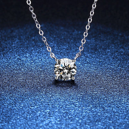 [Loran]CLASSIC FOUR-PRONG SOLITAIRE MOISSANITE NECKLACE