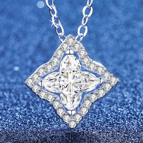 [Loran]STAR-CLOVER MOISSANITE NECKLACE