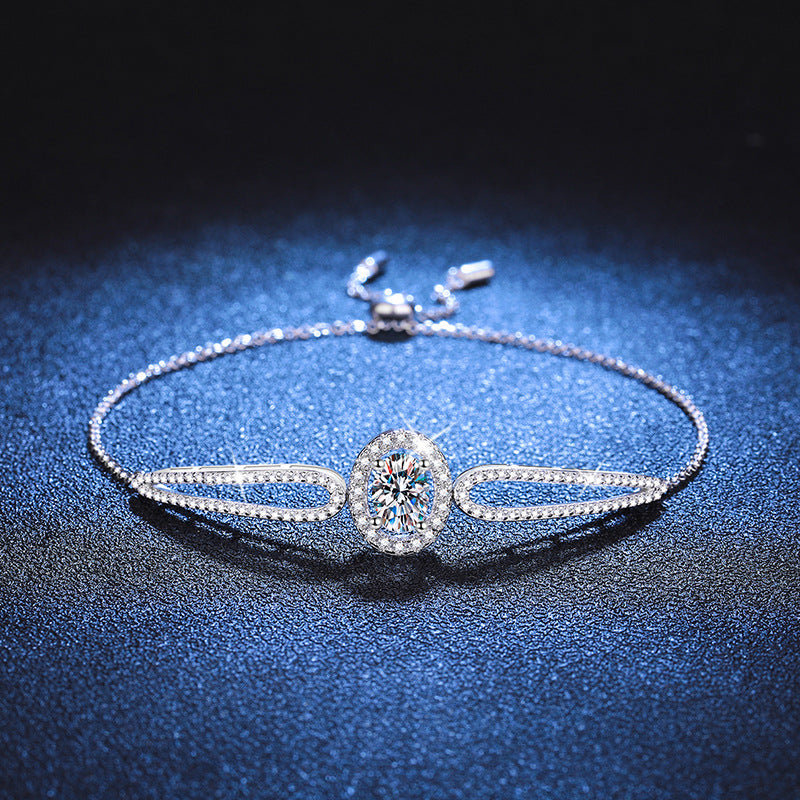 [Loran]"PIGEON'S EGG" TEARDROP MOISSANITE BRACELET