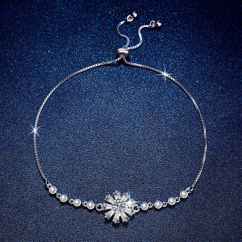 [Loran]RADIANT ICY CRYSTAL SUNFLOWER MOISSANITE BRACELET