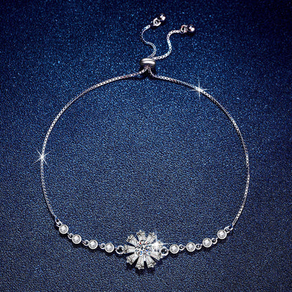 [Loran]RADIANT ICY CRYSTAL SUNFLOWER MOISSANITE BRACELET