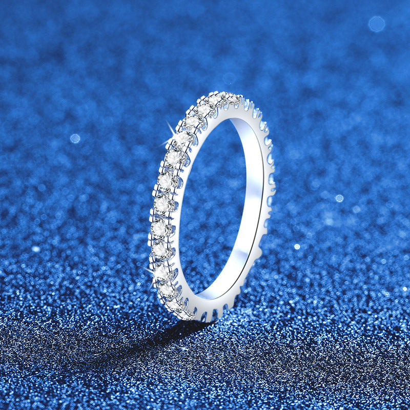 [Loran]DAINTY 0.87CT FULL ETERNITY MOISSANITE RING