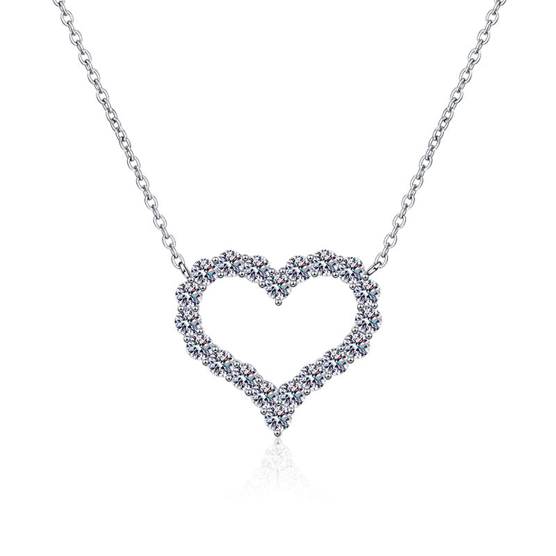 [Loran]ROMANTIC HEART MOISSANITE PENDANT NECKLACE