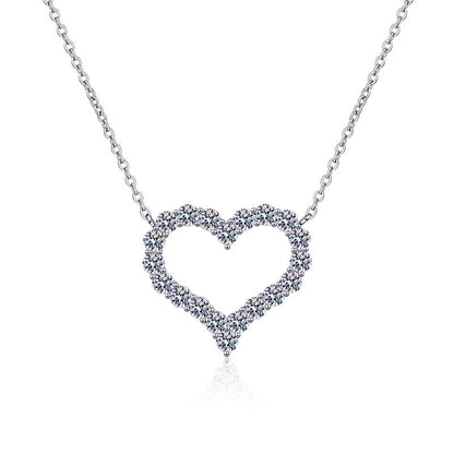 [Loran]ROMANTIC HEART MOISSANITE PENDANT NECKLACE