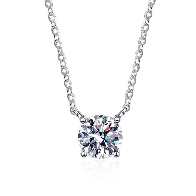 [Loran]CLASSIC FOUR-PRONG SOLITAIRE MOISSANITE NECKLACE