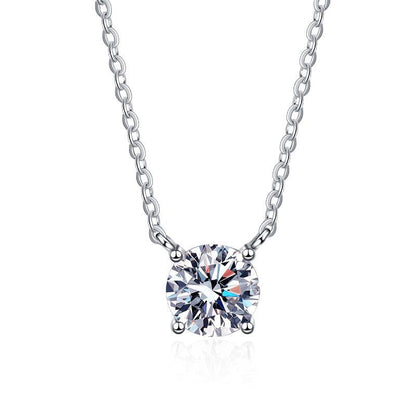 [Loran]CLASSIC FOUR-PRONG SOLITAIRE MOISSANITE NECKLACE