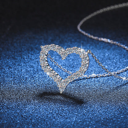 [Loran]ROMANTIC HEART MOISSANITE PENDANT NECKLACE
