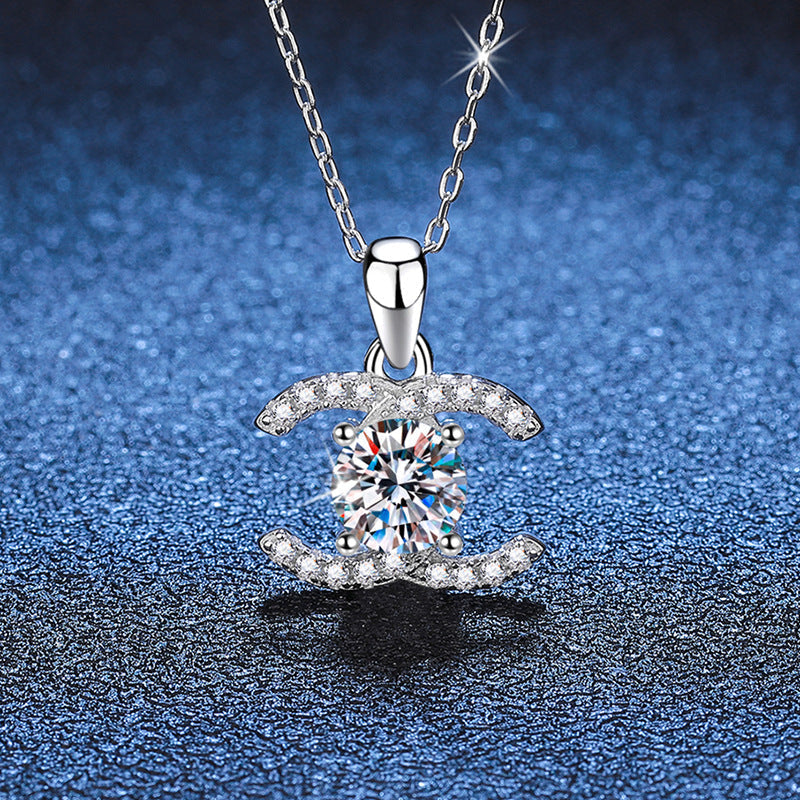 [Loran]CLASSIC INTERLOCKING MOISSANITE PENDANT NECKLACE