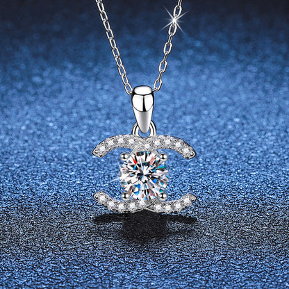 [Loran]CLASSIC INTERLOCKING MOISSANITE PENDANT NECKLACE