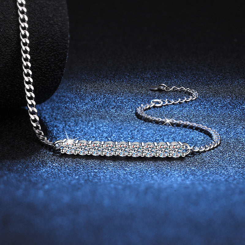 [Loran]SMILING CURVE MOISSANITE BRACELET