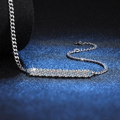 [Loran]SMILING CURVE MOISSANITE BRACELET