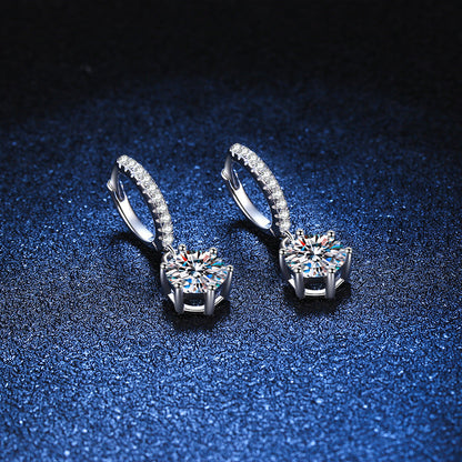 [Loran]CLASSIC 6-PRONG MOISSANITE DROP EARRINGS