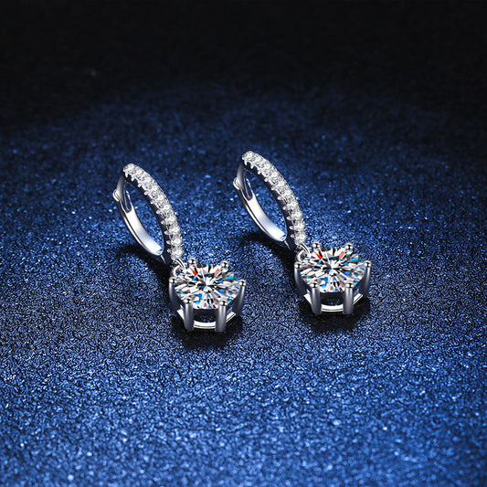 [Loran]CLASSIC 6-PRONG MOISSANITE DROP EARRINGS