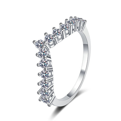 [Loran]ELEGANT V-SHAPED CHEVRON MOISSANITE RING