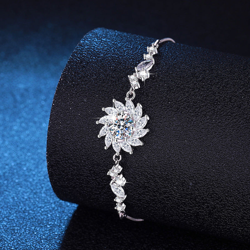 [Loran]RADIANT SUNFLOWER MOISSANITE BRACELET