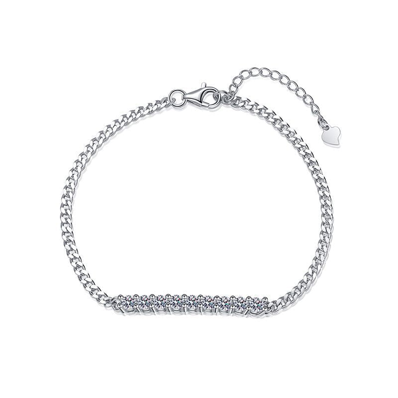 [Loran]SMILING CURVE MOISSANITE BRACELET