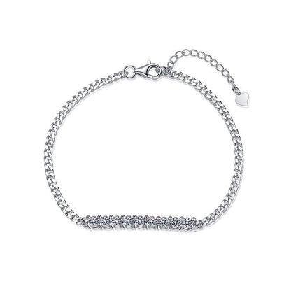 [Loran]SMILING CURVE MOISSANITE BRACELET