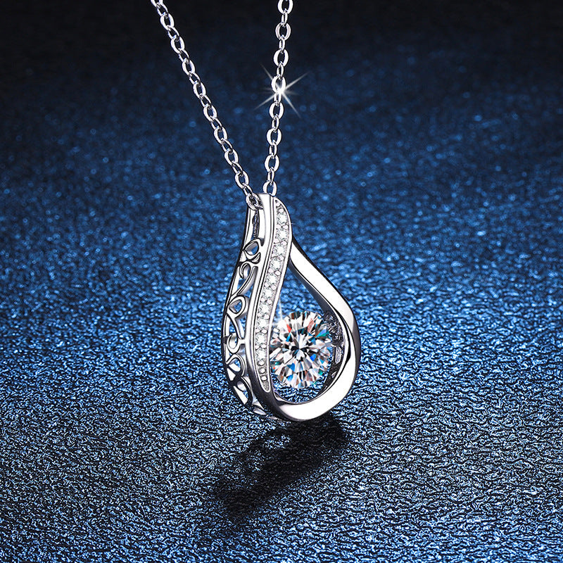 [Loran]DANCING WATER DROP MOISSANITE NECKLACE