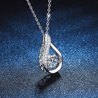 [Loran]DANCING WATER DROP MOISSANITE NECKLACE