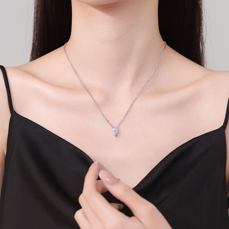 [Loran]SOPHISTICATED MARQUISE-CUT MOISSANITE PENDANT NECKLACE