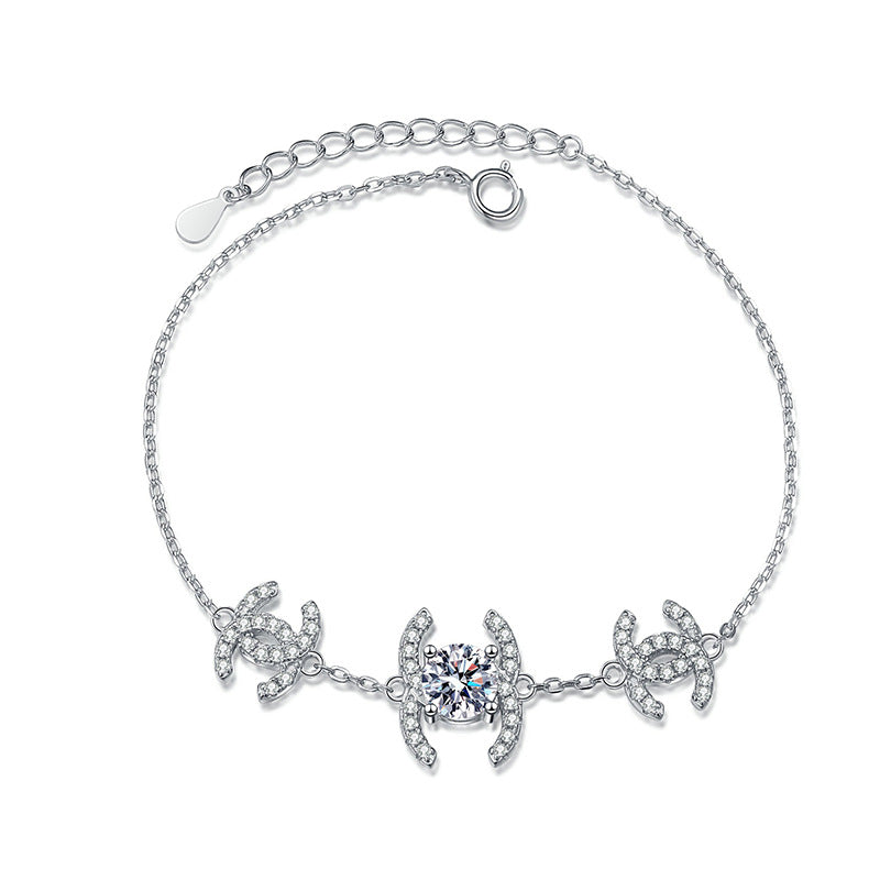 [Loran]CLASSIC INTERLOCKING MOISSANITE BRACELET