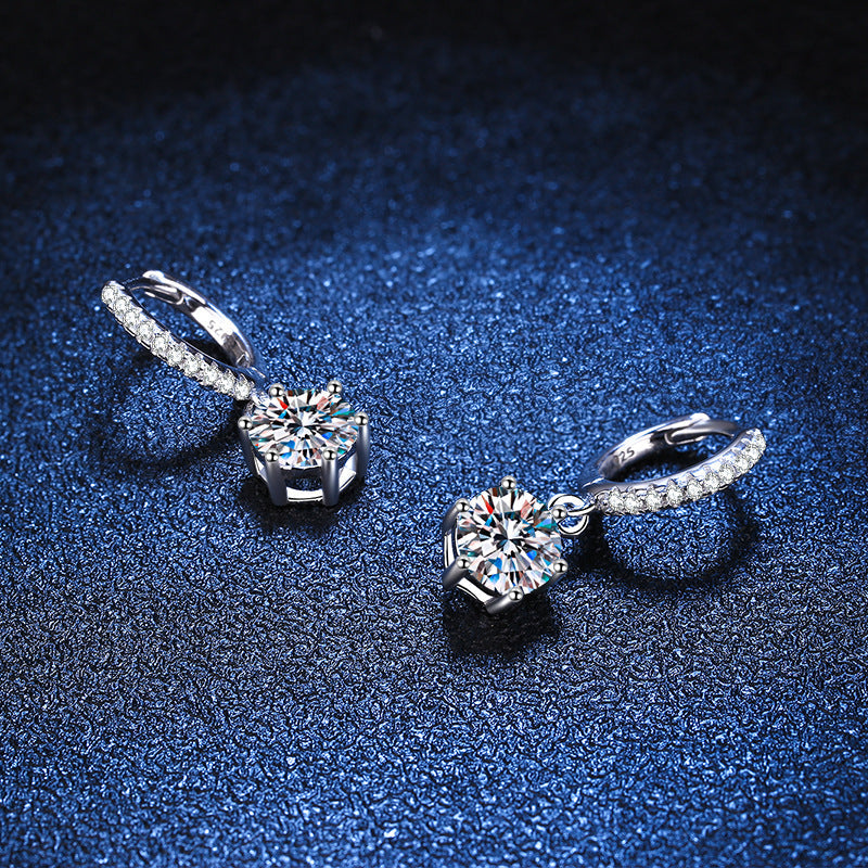 [Loran]CLASSIC 6-PRONG MOISSANITE DROP EARRINGS