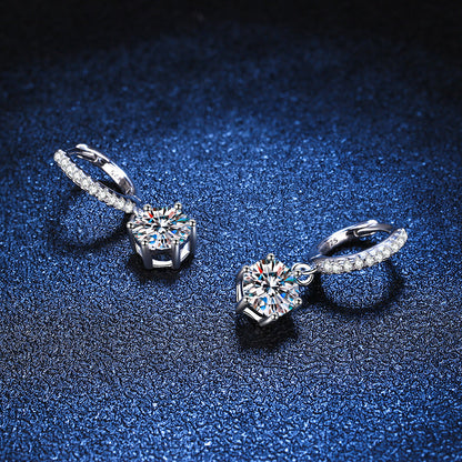 [Loran]CLASSIC 6-PRONG MOISSANITE DROP EARRINGS
