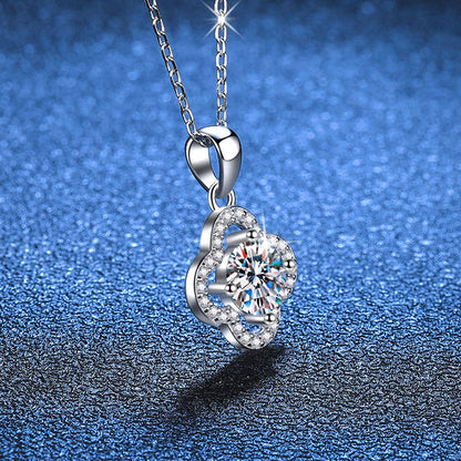 [Loran]CLASSIC CLOVER MOISSANITE PENDANT NECKLACE