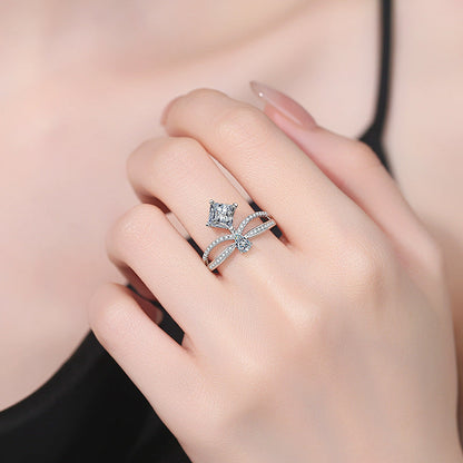 [Loran]ELEGANT DOUBLE-TWISTED MOISSANITE RING