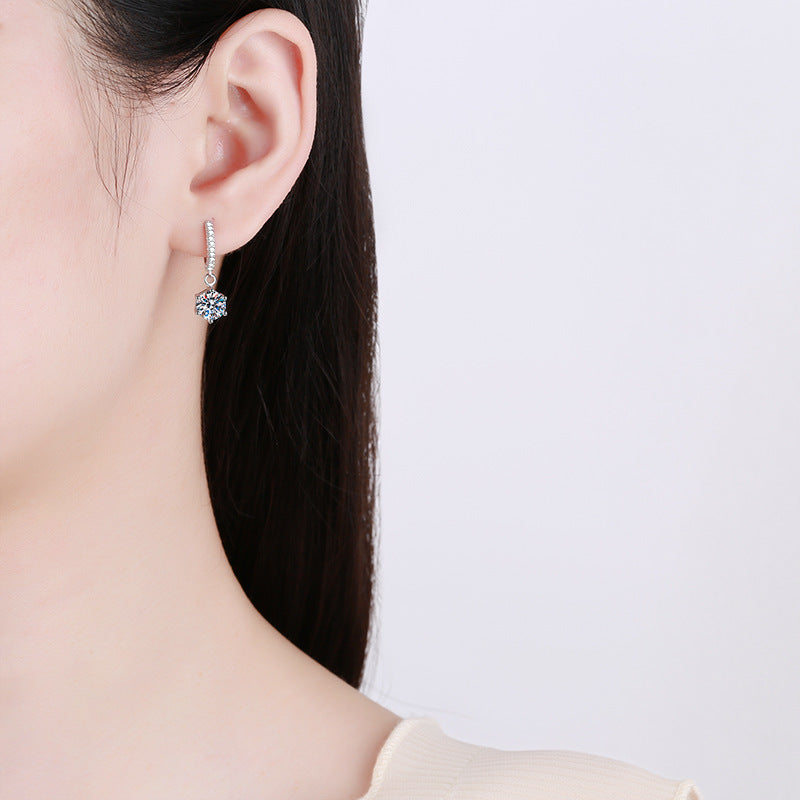 [Loran]CLASSIC 6-PRONG MOISSANITE DROP EARRINGS