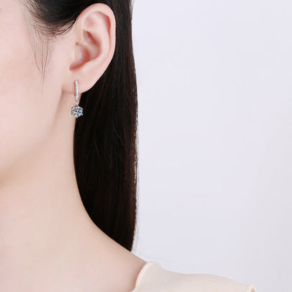[Loran]CLASSIC 6-PRONG MOISSANITE DROP EARRINGS