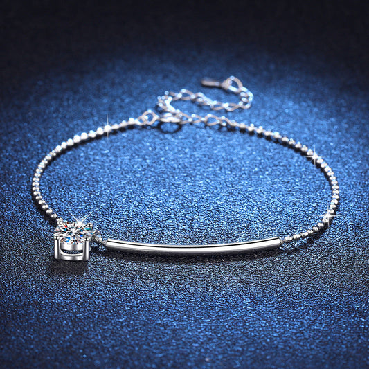 [Loran]ELEGANT HALF-MOON CURVE MOISSANITE BRACELET