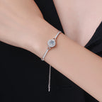 [Loran]INTERLOCKING HEART & CIRCLE MOISSANITE BRACELET