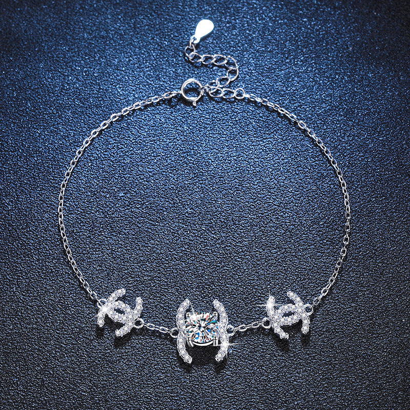 [Loran]CLASSIC INTERLOCKING MOISSANITE BRACELET