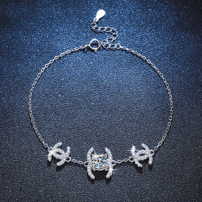 [Loran]CLASSIC INTERLOCKING MOISSANITE BRACELET