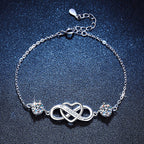 [Loran]DOUBLE-STONE "LOVE LINK" MOISSANITE BRACELET
