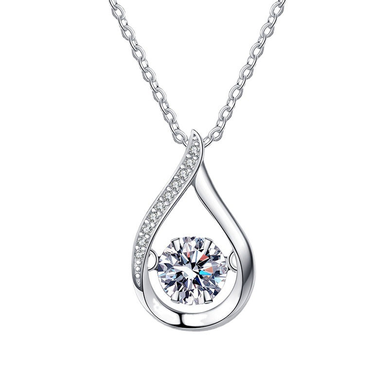 [Loran]DANCING WATER DROP MOISSANITE NECKLACE