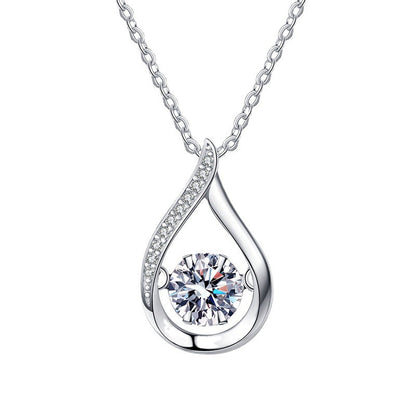 [Loran]DANCING WATER DROP MOISSANITE NECKLACE