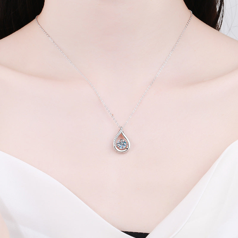 [Loran]DANCING WATER DROP MOISSANITE NECKLACE