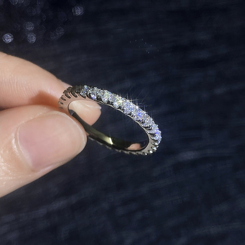 [Loran]DAINTY 0.87CT FULL ETERNITY MOISSANITE RING