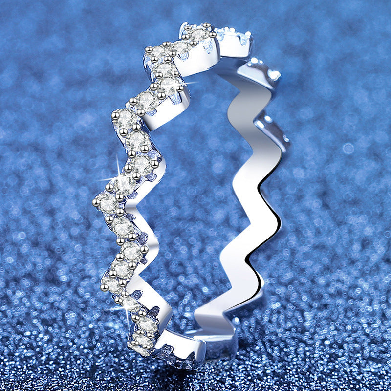 [Loran]CHIC WAVY MOISSANITE ETERNITY RING